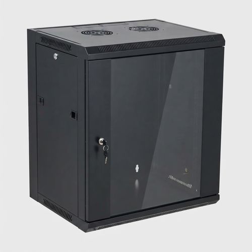 Tedgetal 12U Wall Mount Cabinet with Glass Door