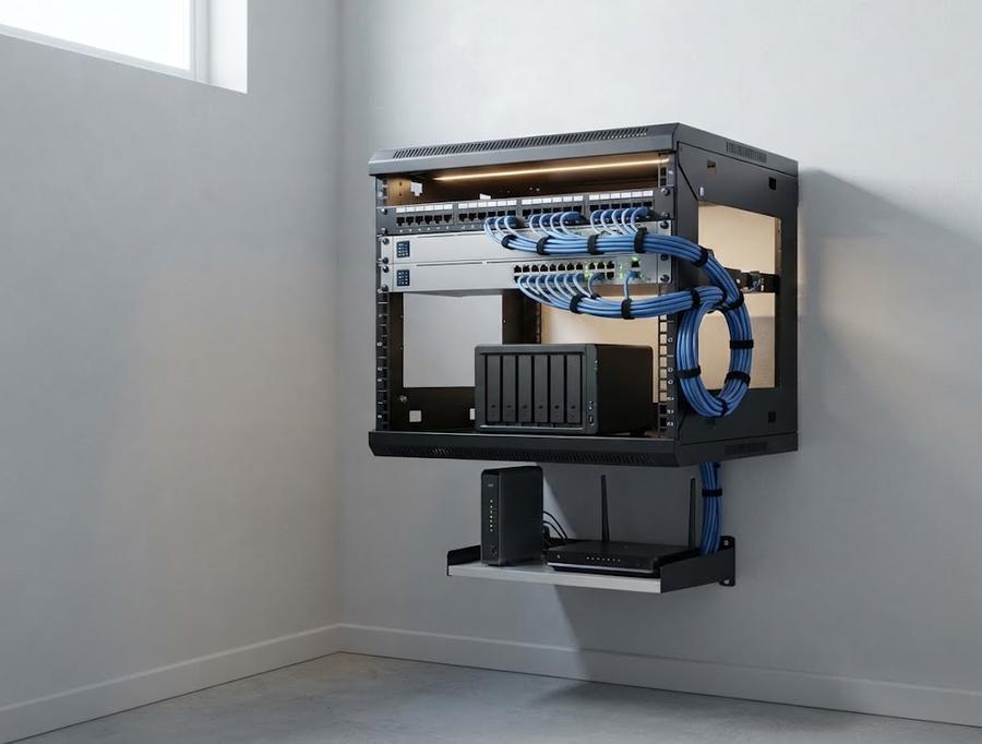 Tedgetal 6U Wall Mount Open Frame Rack