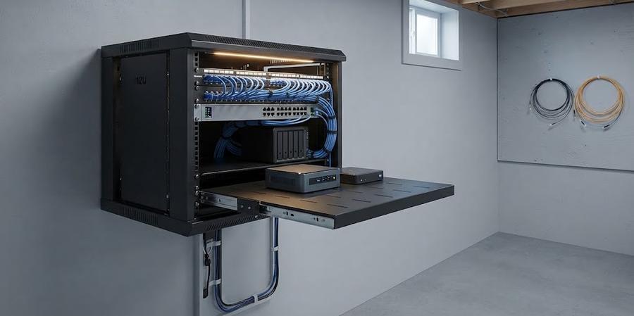 Tedgetal 1U Sliding Rack Shelf